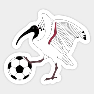 Bin Chicken Playing Soccer Sticker